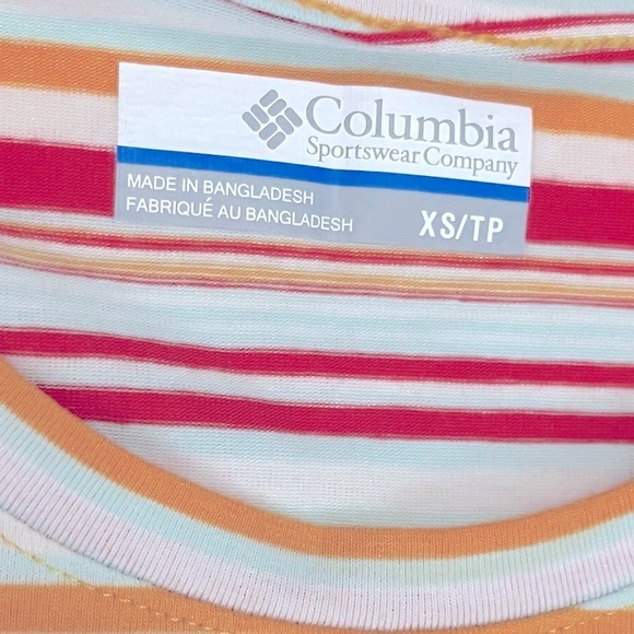 Columbia Long Sleeve Striped Performance Stretch Top Womens XS UPF 50‎ NWT - Picture 7 of 11
